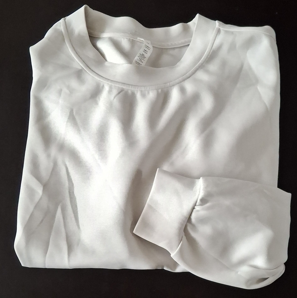 Lululemon Perfectly Oversized Cropped Crew Softstrem Bone Coloropal Size 8 NEW - Picture 6 of 7